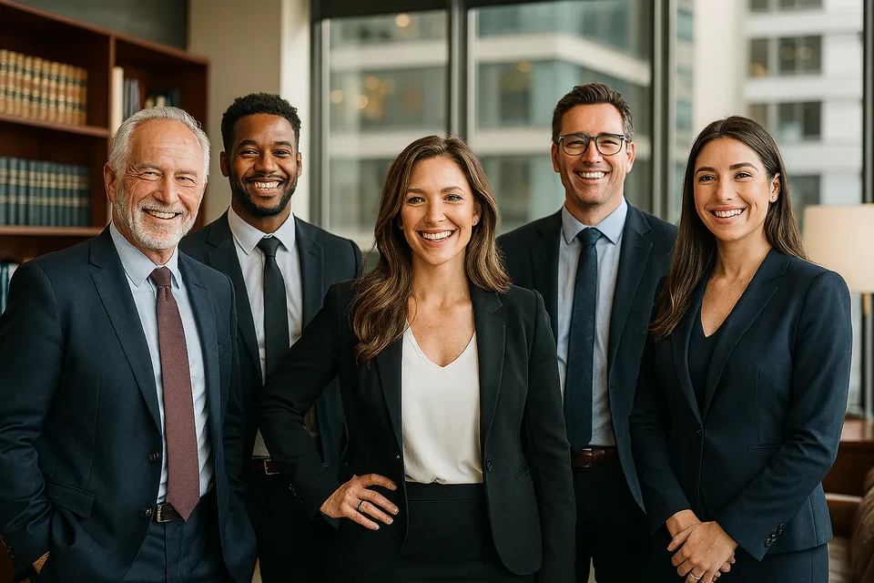 Equipe de advogados em escritório